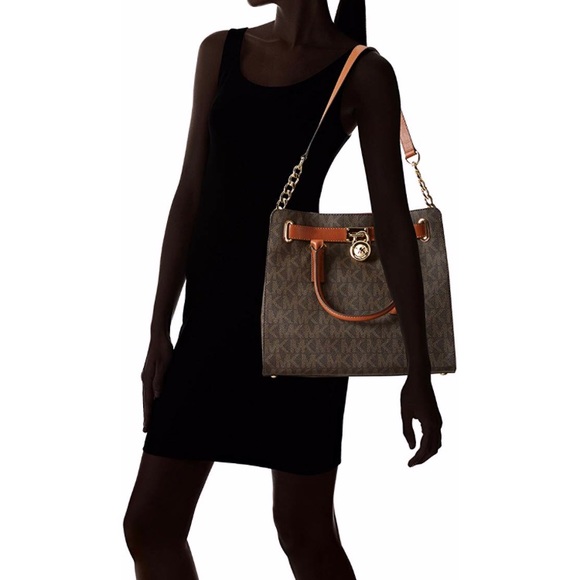 MK Large Saffiano Leather Hamilton Satchel - Picture 4 of 4